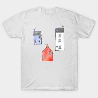 Watercolor Houses in Devon T-Shirt